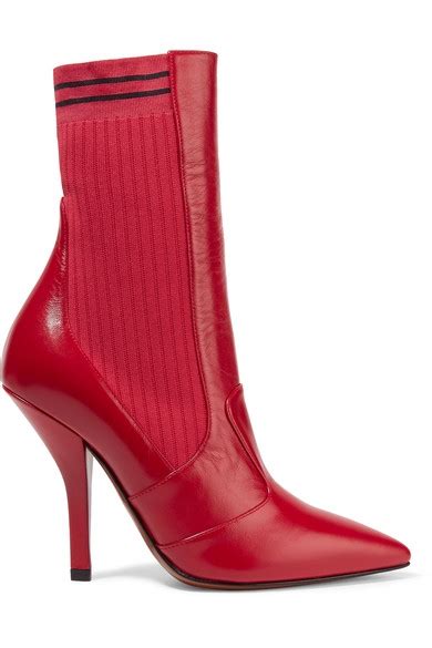 fendi sock boots red